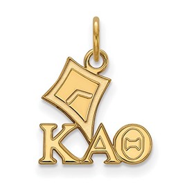 Sterling Silver w/GP LogoArt Kappa Alpha Theta XS Pendant