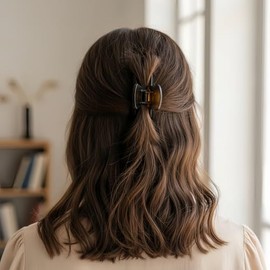 Pinzas para el pelo mate, paquete de 4 pinzas rectangulares transparentes antideslizantes, accesorios para el pelo de tamaño mediano para mujeres y ni