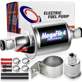 Megaflint E8012S Universal Electric Fuel Pump Low Pressure 5-9 PSI 12V w/Installation Kit