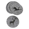 Boltze Home Collections Tjark Coasters, Grey, Diameter 10 cm, Set