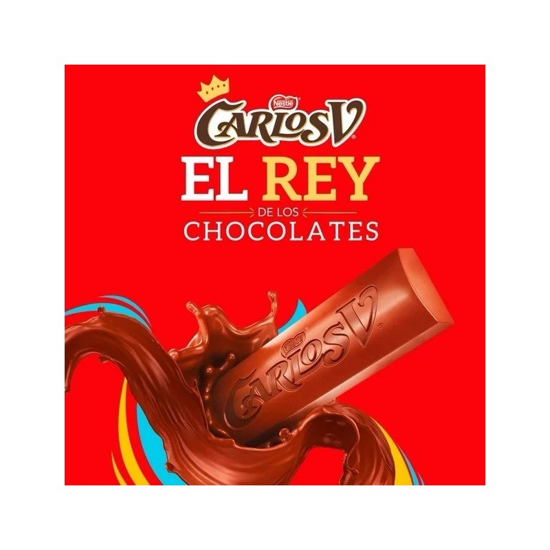 Nestlé CHOCOLATE CARLOS V (27 Piezas de 18g C/U) 🇲🇽