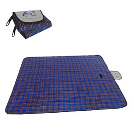 Wind Tour Family Outdoor Waterproof Durable Picnic Blankets with Carry Strap,Foldable 50×70.9 inch Sandproof Picnic Floor Mat for Kids Playground Camping Park Hiking Grass Travelling (2, Blue)