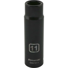 Dynamic Tools 3/8-Inch Drive 6 Point Metric, 11-Millimeter Deep Length, Impact Socket