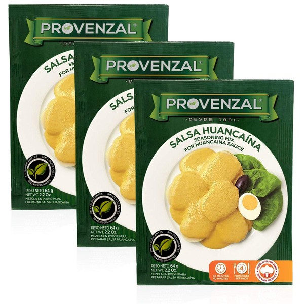 Huancaina Provenzal 3 pack of 2.2 oz each - 3 sobres
