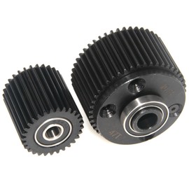 Diff Case Idler Gear compatible con 1/10 Arrma Gorgon Upgrade 4X2 Mega 550 cepillado Monster Rc Car Steel Diferencial 47T 29T Transmisión Gear Carcasa Carcasa Carcasa Parte ARA311095 (negro)