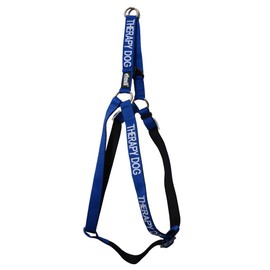 Dexil Limited THERAPY DOG Blue Colour Coded Neoprene Padded Non-Pull Harness PREVENTS Accidents By Warning Others Of Your Dog In Advance