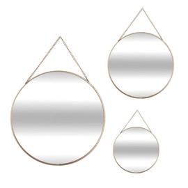 Atmosphera - Set of 3 Round Mirrors - Gold - Gold