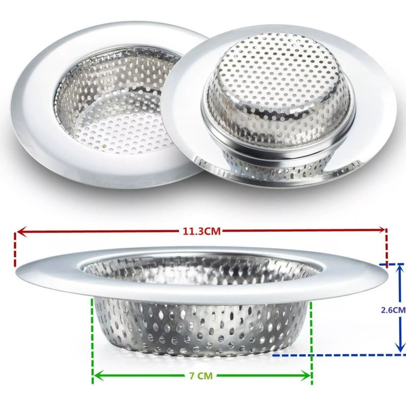 Unbranded 4.5" Stainless Steel Kitchen Bath Sink Strainer Drain Stopper