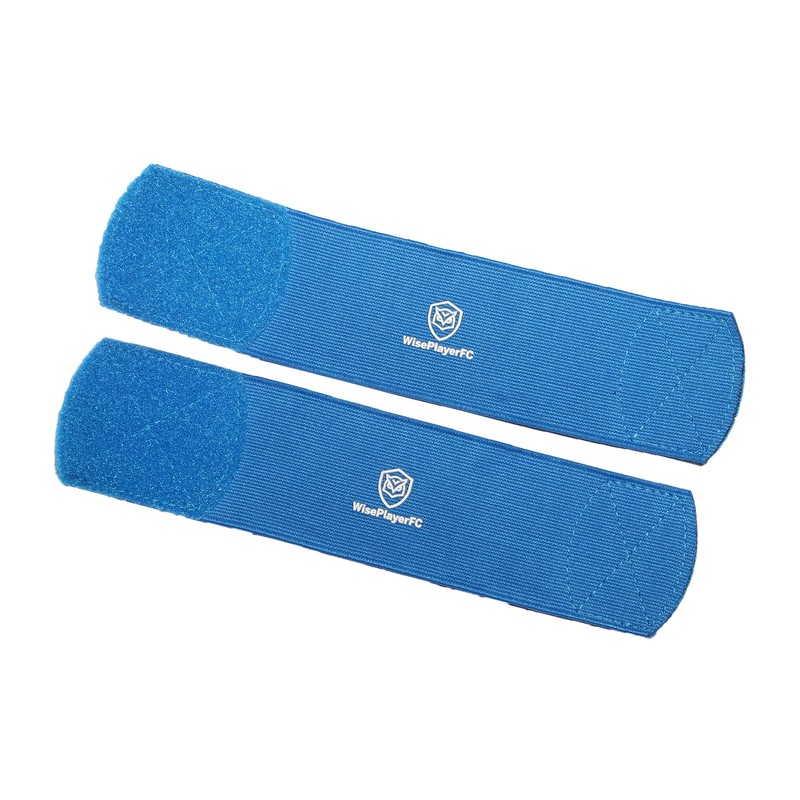 WISEPLAYERFC Football Shin Pad Strap - 2 Elastic Bands for