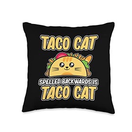 Taco Cat Cinco de Mayo Mexican Festival Graphic Throw Pillow