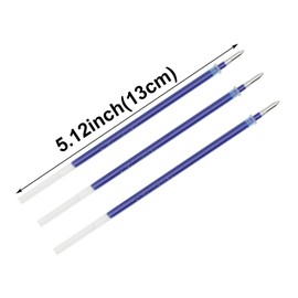 Maydahui 50 Pcs Blue Gel Pen Refills with 5 mm Aperture 5.12 inch(13 cm) Smooth Writing Pen Refills 0.7 mm Replacement Gel Ink Refills for Stationery School Office Supplies (Blue)
