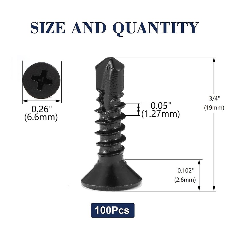 SG TZH #6 X 3/4" Sheet Metal Screws 100Pcs 410