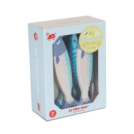 Le Toy Van - Wooden Honeybee Market Fresh Fish Crate | Wooden Role Play Toy | Supermarket Pretend Play Shop Food