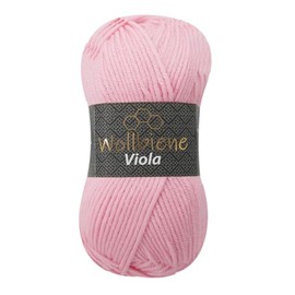 Wollbiene Viola Knitting Wool Plain 100 g Premium Knitting Wool 100 g Thick Yarn Wool for Knitting and Crocheting Plain Colours (Pink 07)