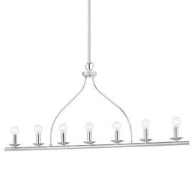 MITZI HUDSON VALLEY LIGHTING Kendra-7 Light Island Pendant in Transitional Style-44 Inches Wide by 19 Inches High-Polished Nickel Finish