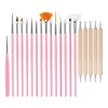 Productos comerciales mx Juego De 20 Pinceles Para Manicura Profesional