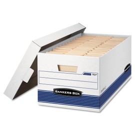 Bankers Box 00701 Stor/File Storage Boxes,W/Lid,Letter,12-Inch x24-Inch x10-Inch ,12/CT,WE/BE