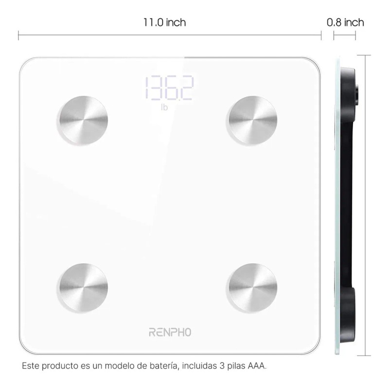 Báscula digital Renpho Balança Sem Fio Inteligente ES-CS20M Color Blanco