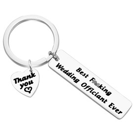 Nekoki Wedding Officiant Keychain Gift Best Wedding Officiant Ever Keychain Thank You Gift for Wedding Officiant Best Officiant Ever Jewelry Gift Wedding Officiant Appreciation Gift