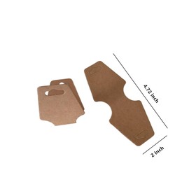 Brown Blank Folded Necklace Display Cards 4.72 x 2 Inches, Kraft Paper Cards for Necklaces, Keychains, Bracelet Display, Jewelry Hanging Cards for Jewelry Accessory Display(100 Pack)