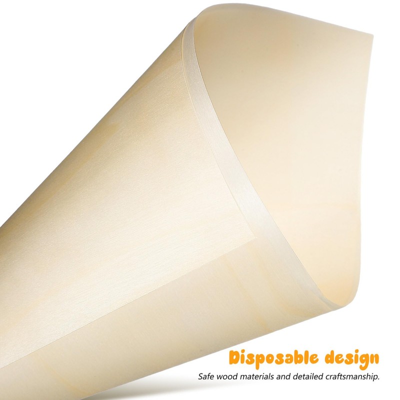 DEARMAMY 100 Pcs Disposable Wooden Cone Tasting Serving Wooden Cones