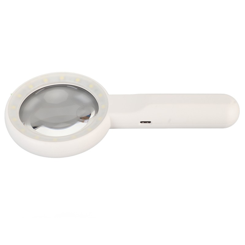 Handheld LED Magnifying Glass Touch Control Rechargeable Portable Illuminated Magnifier