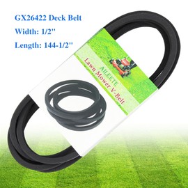 AILEETE GX26422 Deck Belt 1/2" x 144-1/2" for John Deere Zero-Turn Z325E, Z330M, Z330R, Z355E, Z355R, Z365R, Z375R Lawn Tractor Mower with 48'' & 54'' Deck