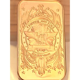 REEDERSONG Indian Head Bars, 7-pack, 1 Ounce Copper Bars, 7 total bars, by REEDERSONG