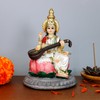 BangBangDa Hindu Lord Saraswati Idol Statue - 5.1" H Saraswati