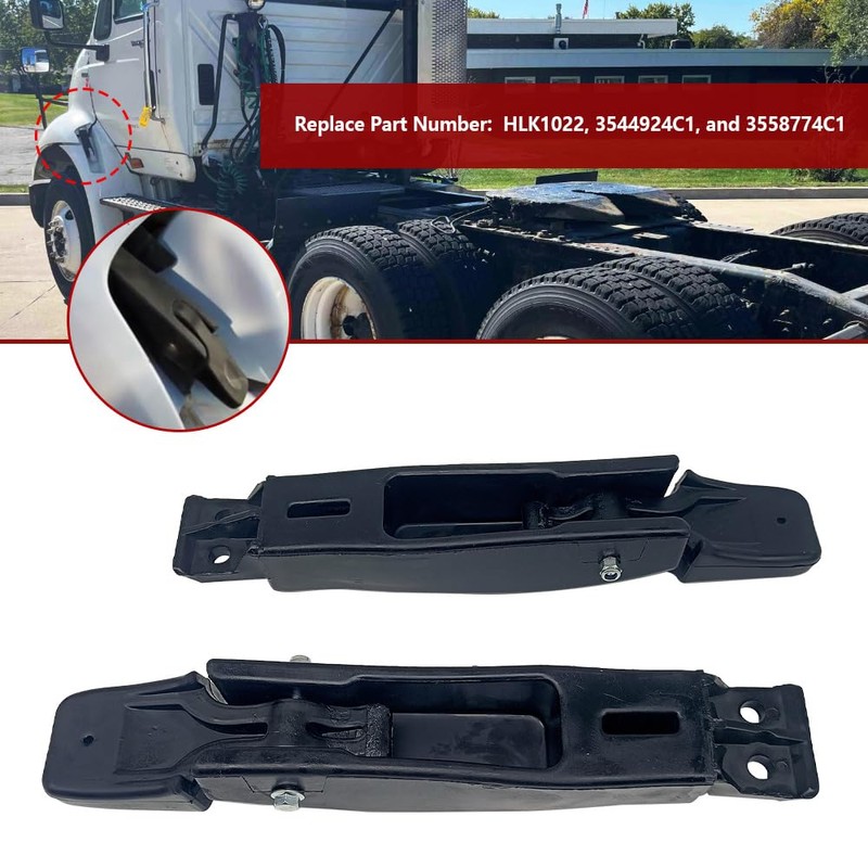 QIEFOAD 3544924C1 Hood Latch 2PC Fit for International Prostar DuraStar