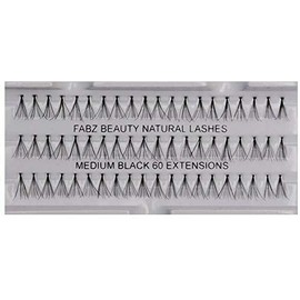 Individual False Eyelashes Flare Cluster Lash Extensions Knotted Lashes (Medium 10 mm)
