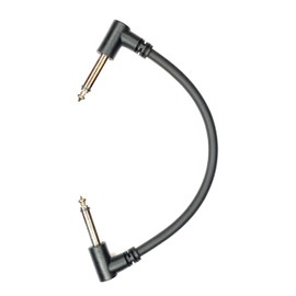 Kurrent Electric 1/4 Mono TS Guitar Effects Pedal Patch 6"" Cables (6), Black