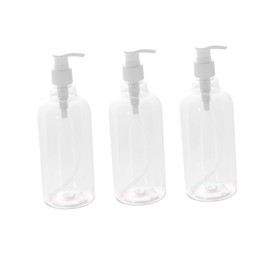 CAXUSD 3pcs Refillable Shampoo Dispenser Transparent Pump Bottles for Liquid Soap Hand and Safe for Blends and Essential Oils