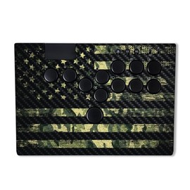 MightySkins Carbon Fiber Skin Compatible with Razer Kitsune - American Camo | Protective, Durable Textured Carbon Fiber Finish | Easy to Apply | Made in The USA