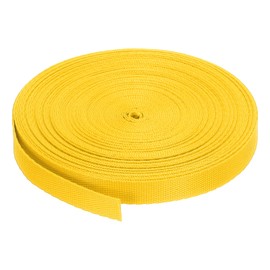 MECCANIXITY Flat Nylon Webbing Strap 3/8 Inch 10 Yards Polypropylene Webbing Corn Yellow for Backpack, Luggage-Rack, Outdoor Climbing, DIY Craft