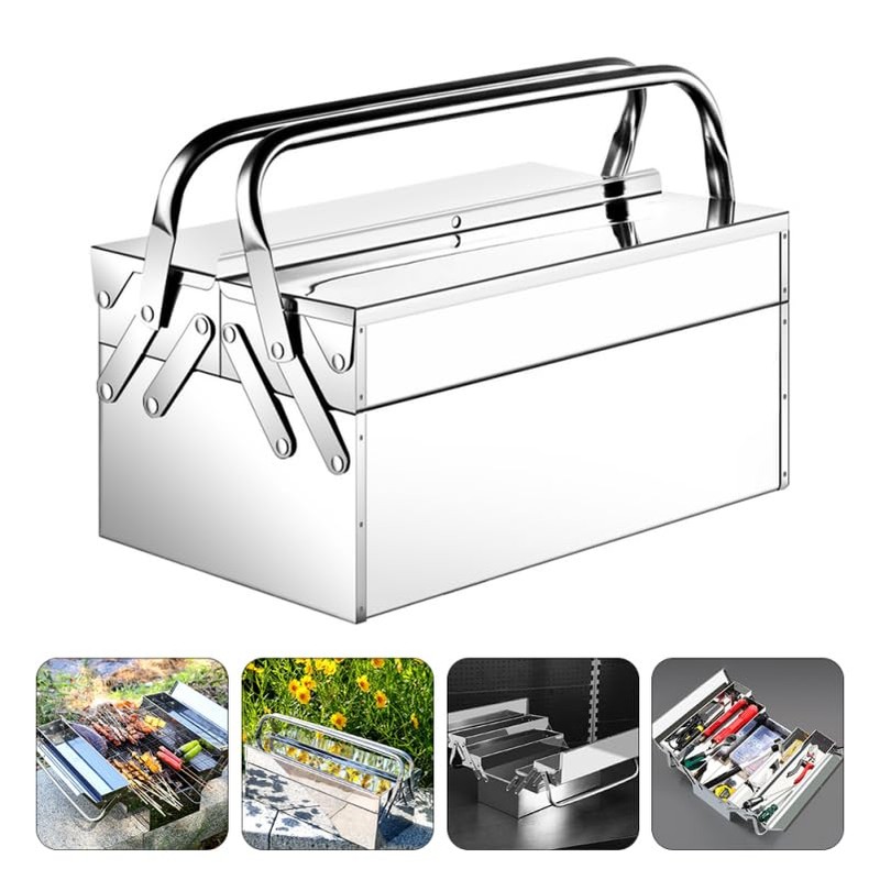 Box Stainless Steel Tool Box Tools Storage Suitcase Tools Suitcase