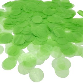 Water Soluble & Biodegradable GREEN Rice Paper Confetti 6500 Pieces 50 Grams for Gender Reveal, Engagement Party Decor, Bridal Shower, Baby Shower, St. Patricks Day, Wedding Table Decoration