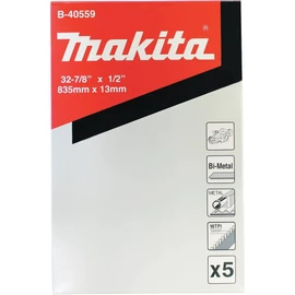 Makita B-40559 Compact Portable Band Saw Blade, 32-7/8", 18TPI, 5/pk, stainless