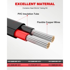 NAOEVO 20 Gauge Wire 2 Conductor Electrical Wire, 20 AWG Stranded PVC Cord, 12V Low Voltage/Tinned Copper/Flexible Cable for Automotive Wiring, Lamp Cord, Marine Cable (50FT)