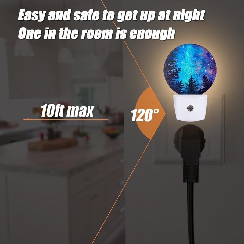 EMXION Northern Night Light,Forest Galaxy Sky Nightlight Plug into Wall