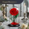 MAMAMIKO Forever Real Rose in a Glass Dome,Eternal Red Roses