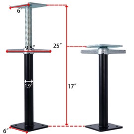 YEUQWJ Adjustable House Floor Jack Support, Basement Floor Jack for Temporary Support, Height Range 17''-25'' for Stabilizing and Supporting Beams, Load Capacity 10000 LB