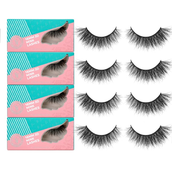 SY LASHES 16mm 3D Real Mink Lashes Natural Look False