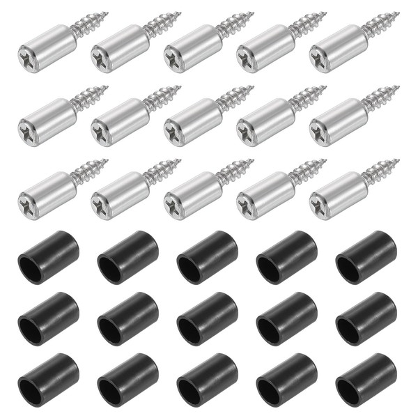 sourcing map 160 Pcs Self-Tapping Screws, Shelf Support Pegs with
