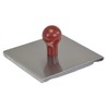 Prince Castle Red Handled Stainless Steel Meat Press, 6"x6" -
