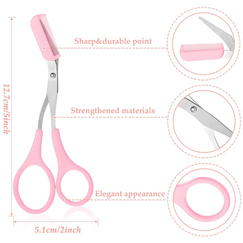 Eyebrow Trimmer Scissors with Comb Eyebrow Shaping Cut Scissors Non