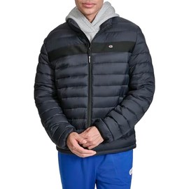 Champion Men's Lightweight Packable Puffer Jacket, Black