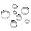 Glarks 120Pcs 7-21mm 304 Stainless Steel Single Ear Hose Clamps