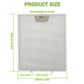 EPLZON WB02X24871 Range Hood Grease Filter Replacement 5 Layer Aluminum Mesh Hood Grease Filter Fit for GE JVW5361SJSS JVW5361EJ1ES JVW5361EJES(2Pack)