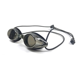 Resurge Sports Anti Fog Racing Swimming Goggles with Quick Adjust Bungee Strap (Black Mirrored)